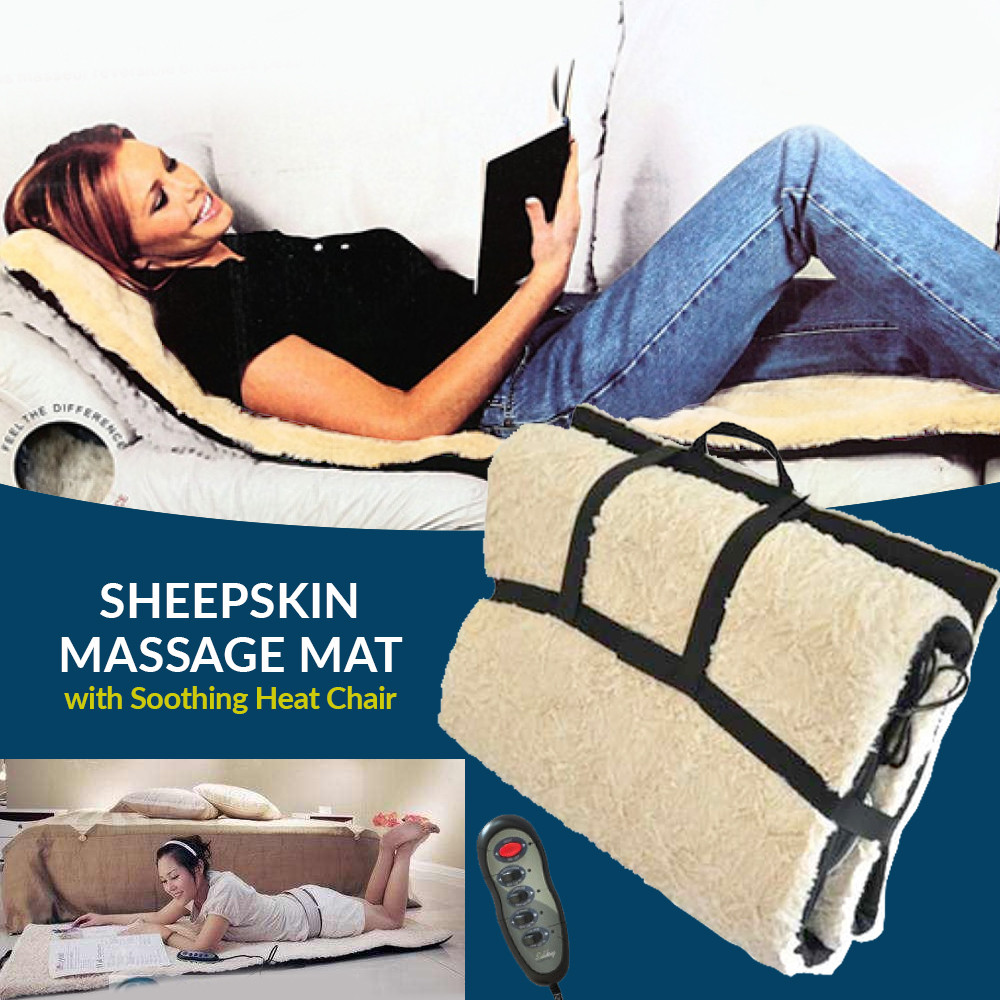 Buy 9 Motor Sheepskin Massage Mat With Soothing Heat Chair Online