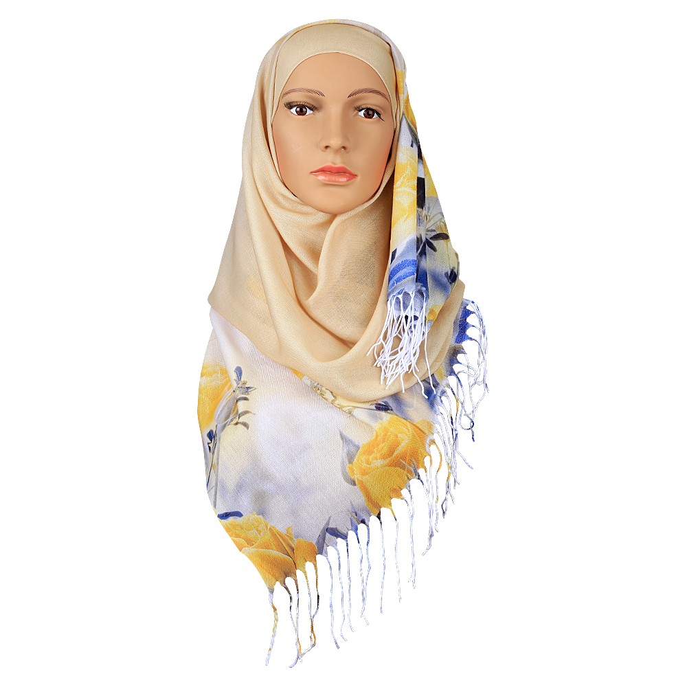 Buy Casual Hijab & Shayla For Women - Yellow/ Beige yellow 